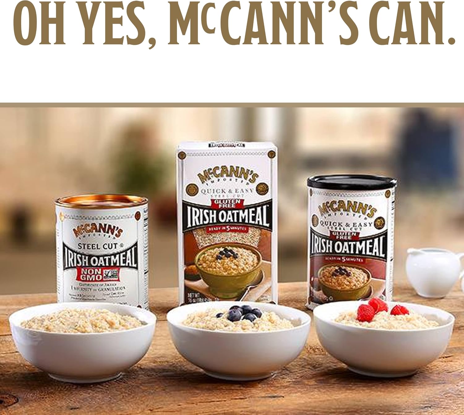 McCann's Irish Oatmeal, Quick & Easy Steel Cut Oats, 24 Ounce (Pack of 12)