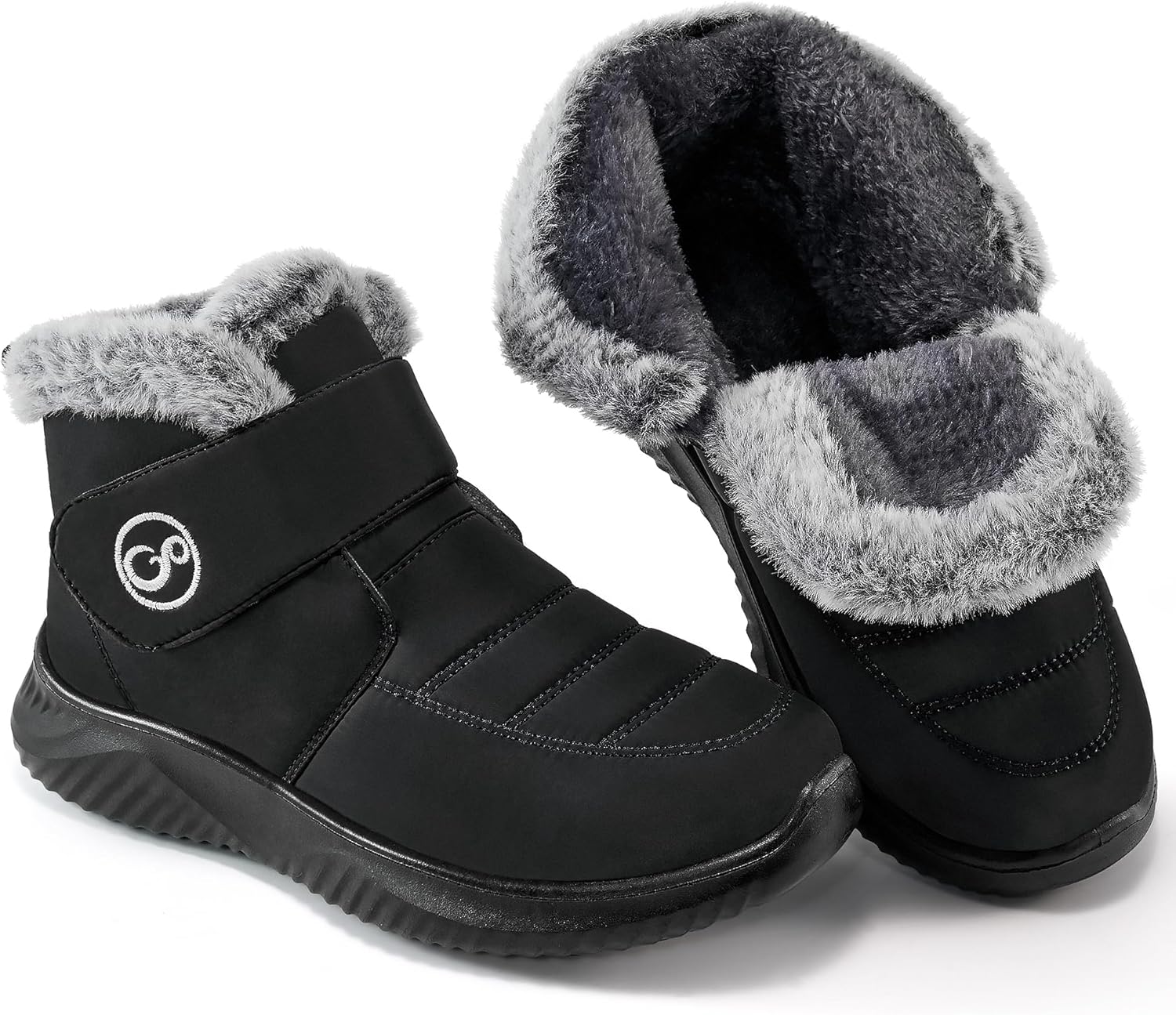 Women Snow Boots Waterproof: Fur Lined Warm Winter Boots for Women- Comfortable Non Slip Outdoor Walking Booties