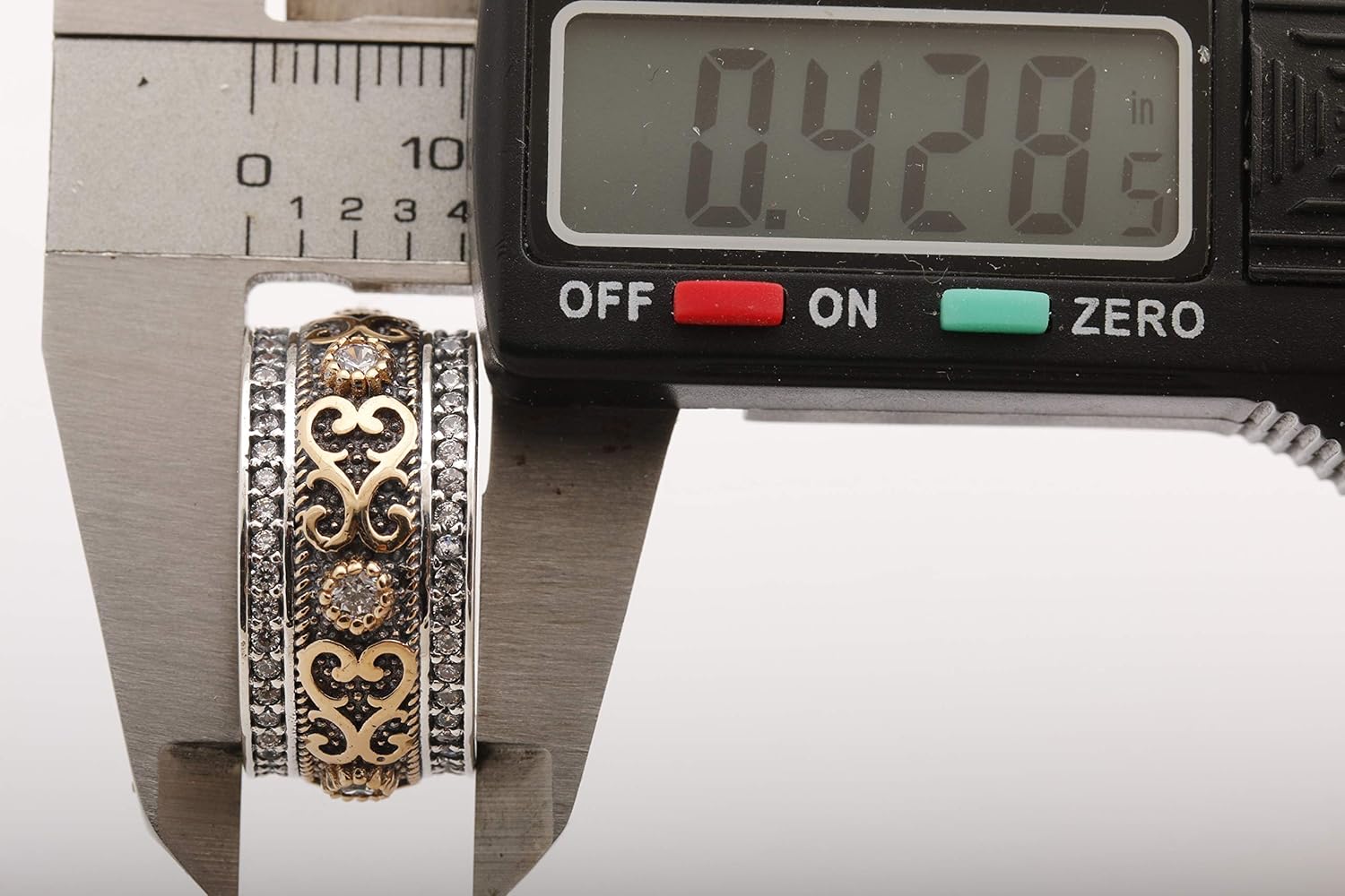 Handmade Turkish Authentic Jewelry Round Shape Cut Topaz 925 Sterling Silver Band Ring for Gift for Ladies Size ALL - Image 8