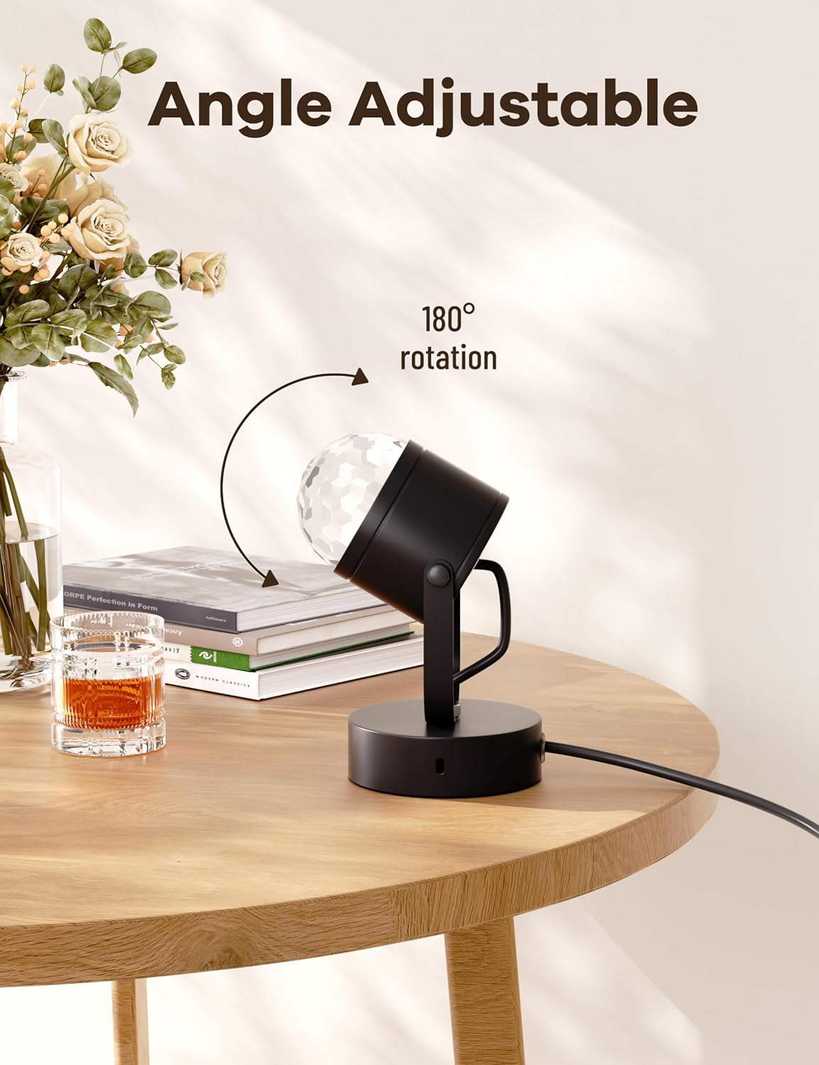 Joyzy Plug-in Dynamic Ocean Wave Table Lamp with Remote Water Ripple Night Light Projector for Room Party Christmas Decoration, Color Changing Ambient Lamps, Vivid Videography Projection