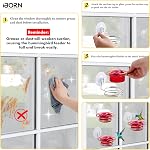 iBorn Circular Hanging Hummingbird feeders for Outdoors 3PCS 3.4OZ Mini Hummingbird Feeder Humming Bird Feeder, Silicone Feeding Ports, Bee-Proof, 2025 New