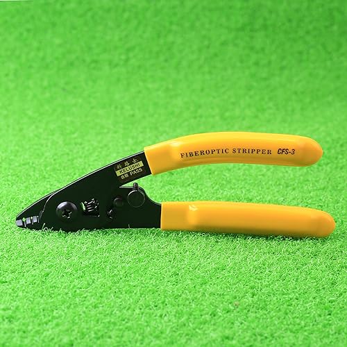 Miniatura 4 de Cruiser CFS-3 Pelacables de fibra óptica, aluminio, amarillo: tiras 125μm, revestimiento de fibra de 250μm, agarre ergonómico, longitud de 5.9