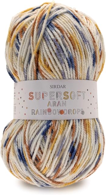 Sirdar Supersoft Aran Rainbow Drops 100g - 860 Butter Toffee