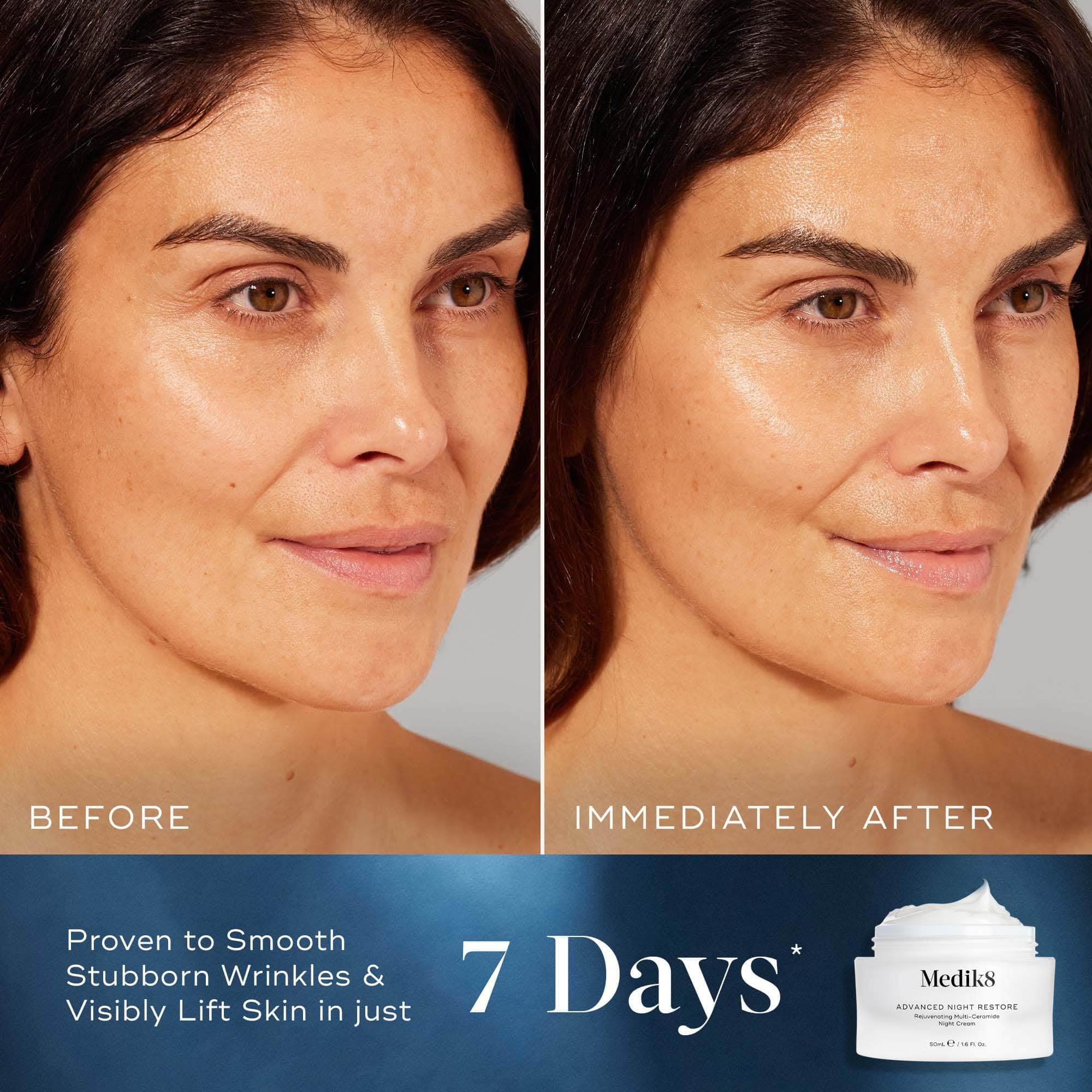 MEDIK8 Advanced Night Restore 50 ml | Verjüngende Feuchtigkeitspflege, pflegt und strafft Ihren Teint während Sie schlafen