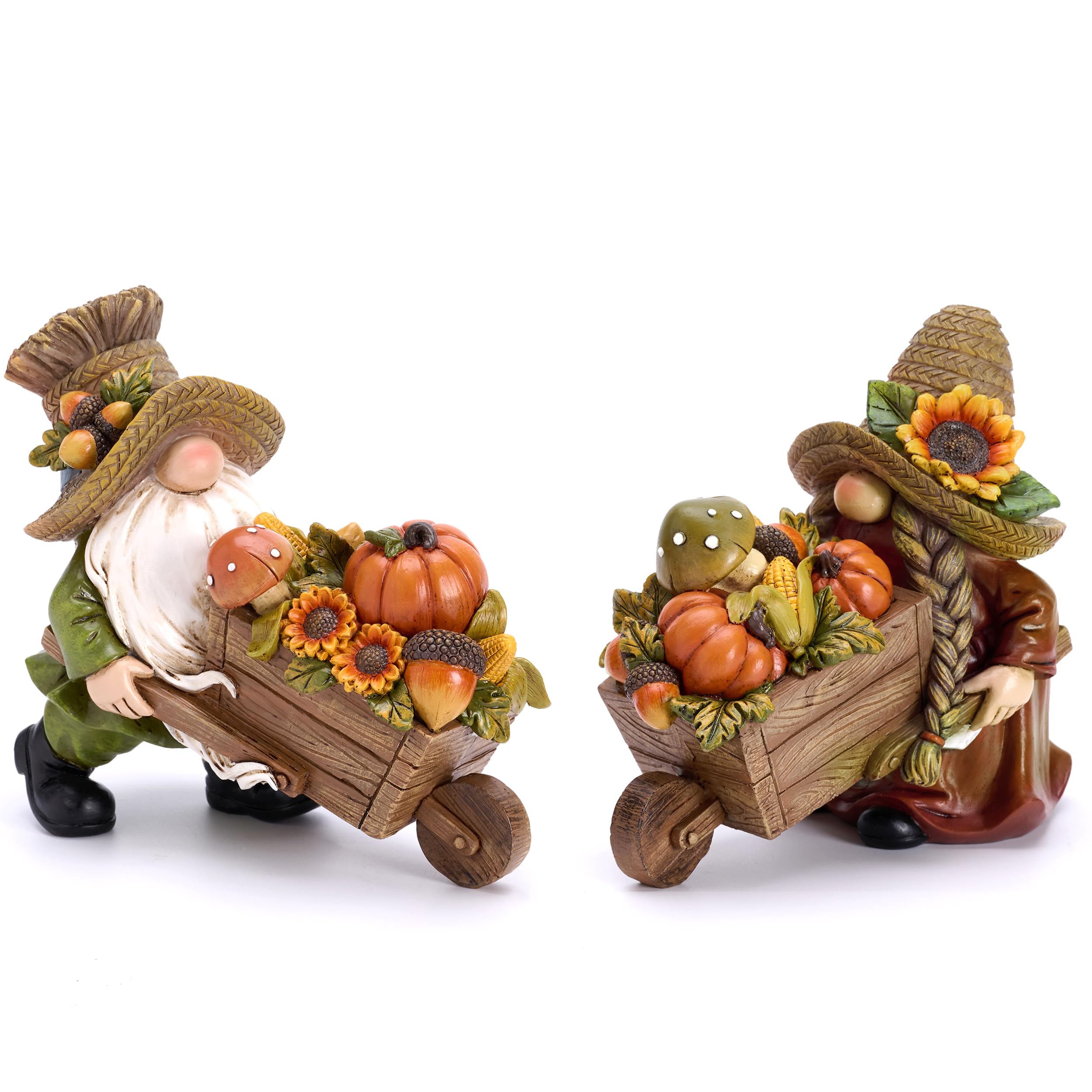 Gnomes d'automne Valery Madelyn statuette déco saisonnière et figurine automnale