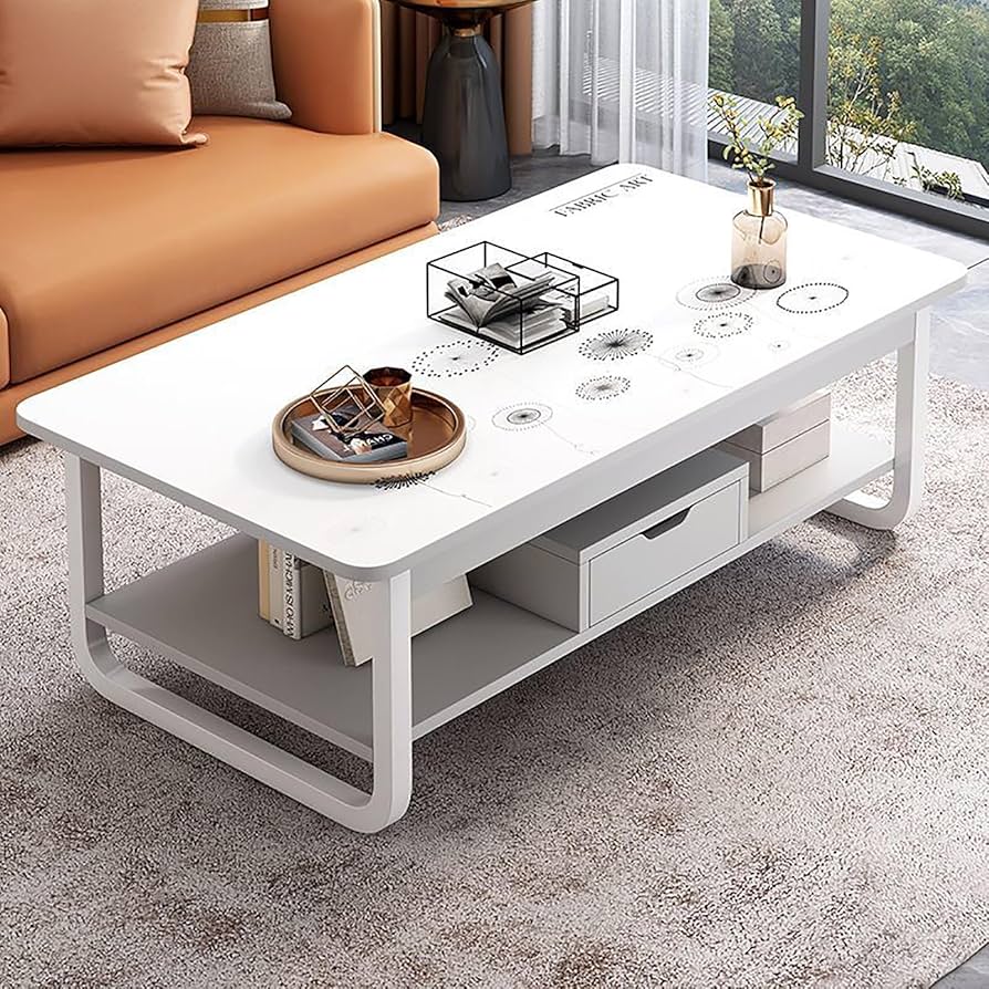 Amazon.com: SUZEPER 2-Tier Coffee Table with Storage Shelf