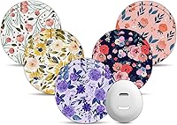 Vista 18 de Dexcom - Parches impermeables G7, estampado floral, paquete de 10 parches Amolyfe Dexcom Stelo Overpatchs, a prueba de golpes con tapa dura