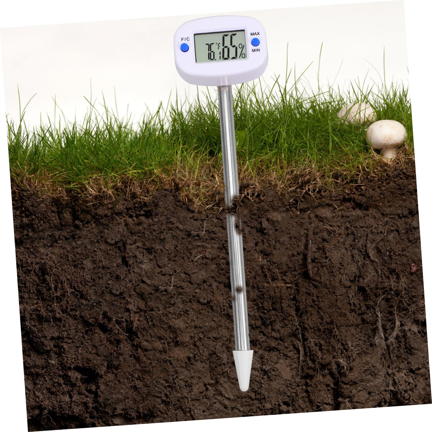 Sosoport 3pièces Thermomètre De Sol avec Testeur Humidité Température Outil De Jardinage Pratique pour Culture Saine Design Portable Et Léger avec Allongée