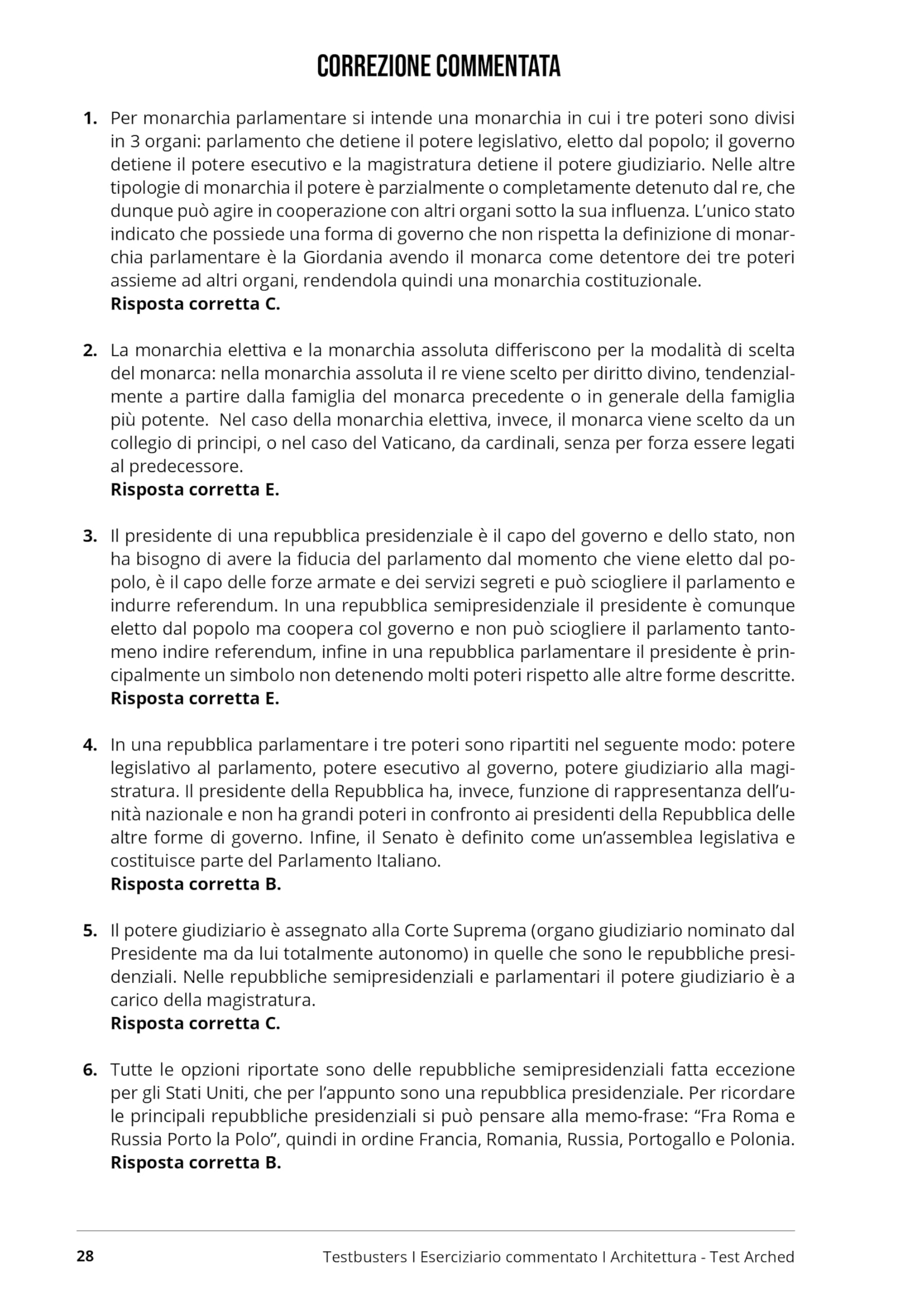 Testbusters Architettura Test Arched. Eserciziario
