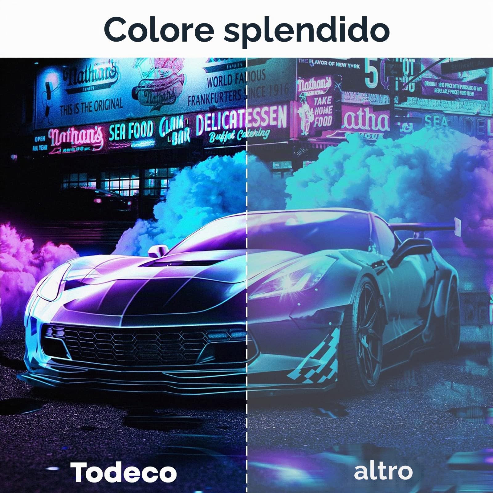 Todeco Schermo Motorizzato 84 Pollici, Elettrico con Telecomando | Regolabile in altezza, telecomando e comando a parete, formato 4:3/16:9, 4K Full HD e 3D, montaggio a parete o soffitto