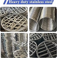 Vista 2 de Soporte para barril de lluvia de acero inoxidable resistente, soporta barriles de plástico de 45/50/55 galones, resistente a la intemperie al aire