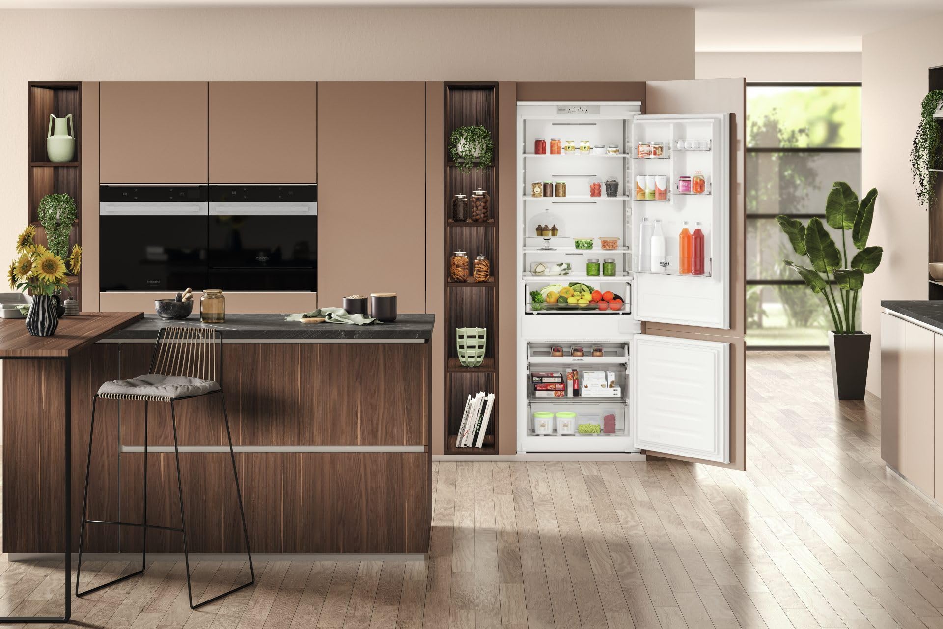 Frigorifero combinato da incasso Hotpoint: - HA SP70 T111
