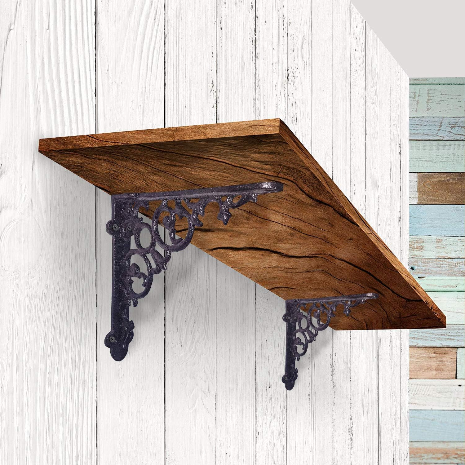 Amаzоn Crаzу 🔥 Dеаlѕ NACH JS-90-418 Cast Iron Victorian Scroll Shelf Brackets, Pack of 2, Black, Large 12x2x12 Inches Blасk Frіdау - 70% оƒƒ NACH JS-90-418 Cast Iron Victorian Scroll Shelf Brackets, Pack of 2, Black, Large 12x2x12 Inches
