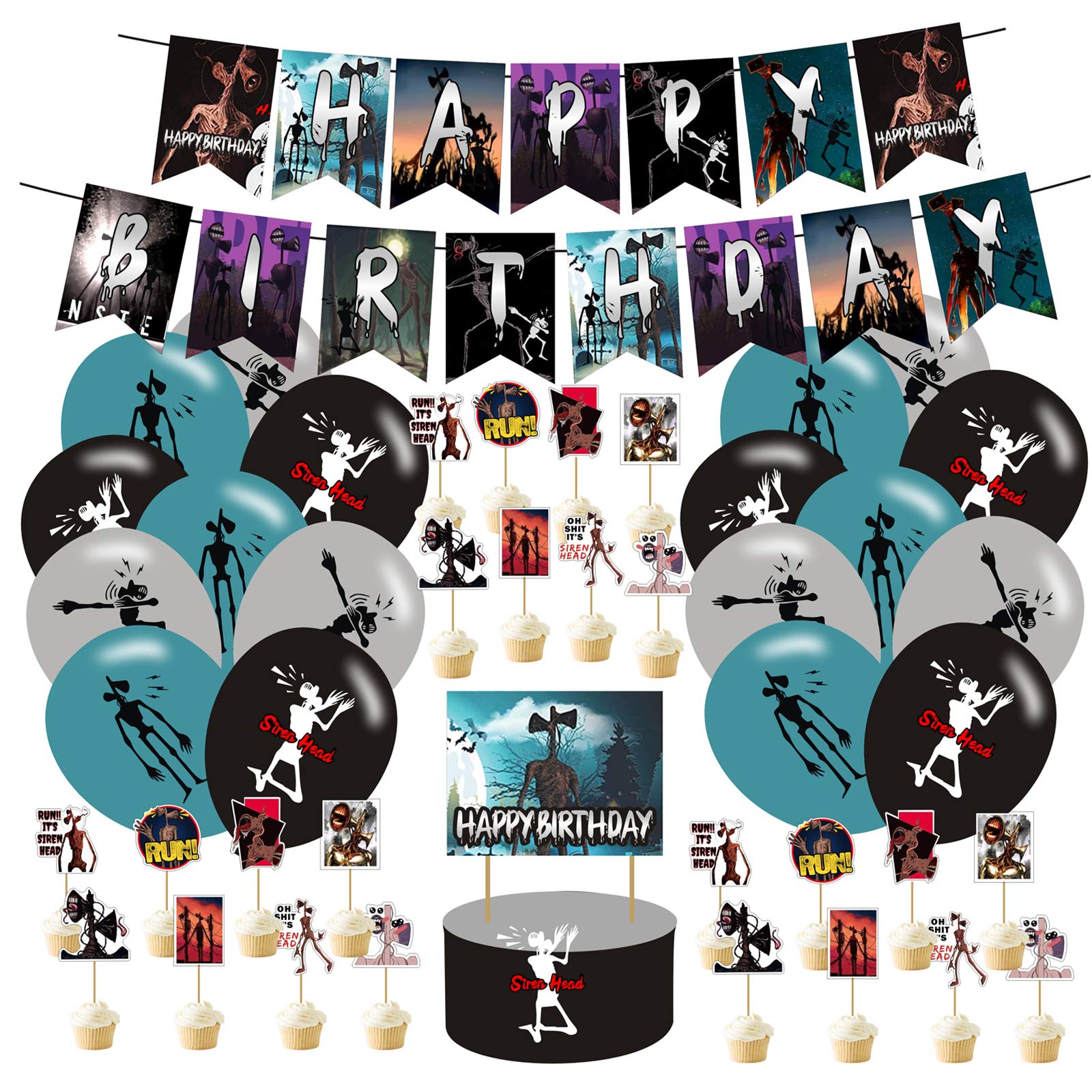 Buy Party Birthday Party Supplies, Siren Head Party Decorations Full of