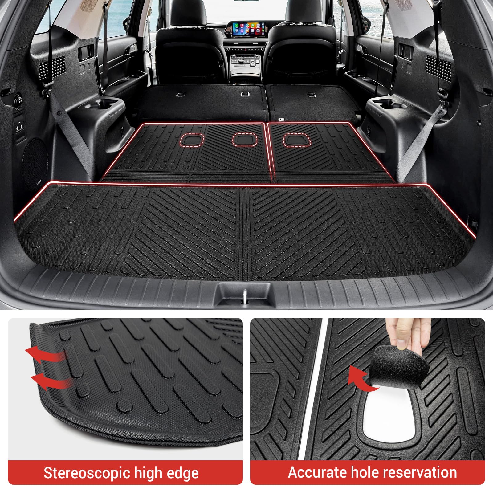 TAIKOO Trunk Mat Compatible With 2020-2024 Hyundai Palisade - Cargo Liner Rear Trunk