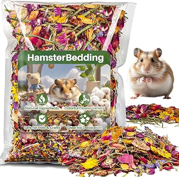 RAINFLOW Hamster Bedding - 150G Hamster Flowers & Herbs