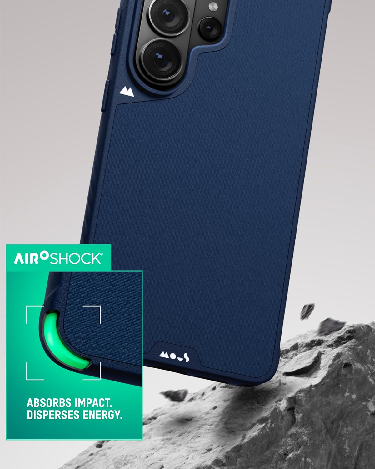 Mous for Samsung Galaxy S26 Ultra Case, Compatible with MagSafe & Qi2 – Limitless Protective Galaxy S26 Ultra Case – Shockproof, Full Camera Protection, Magnetic, Anti-Scratch Back, Navy Blue