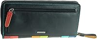 Vista 5 de Visconti STR5 - Cartera grande de cuero con bloqueo RFID seguro para mujer, con cremallera, color negro