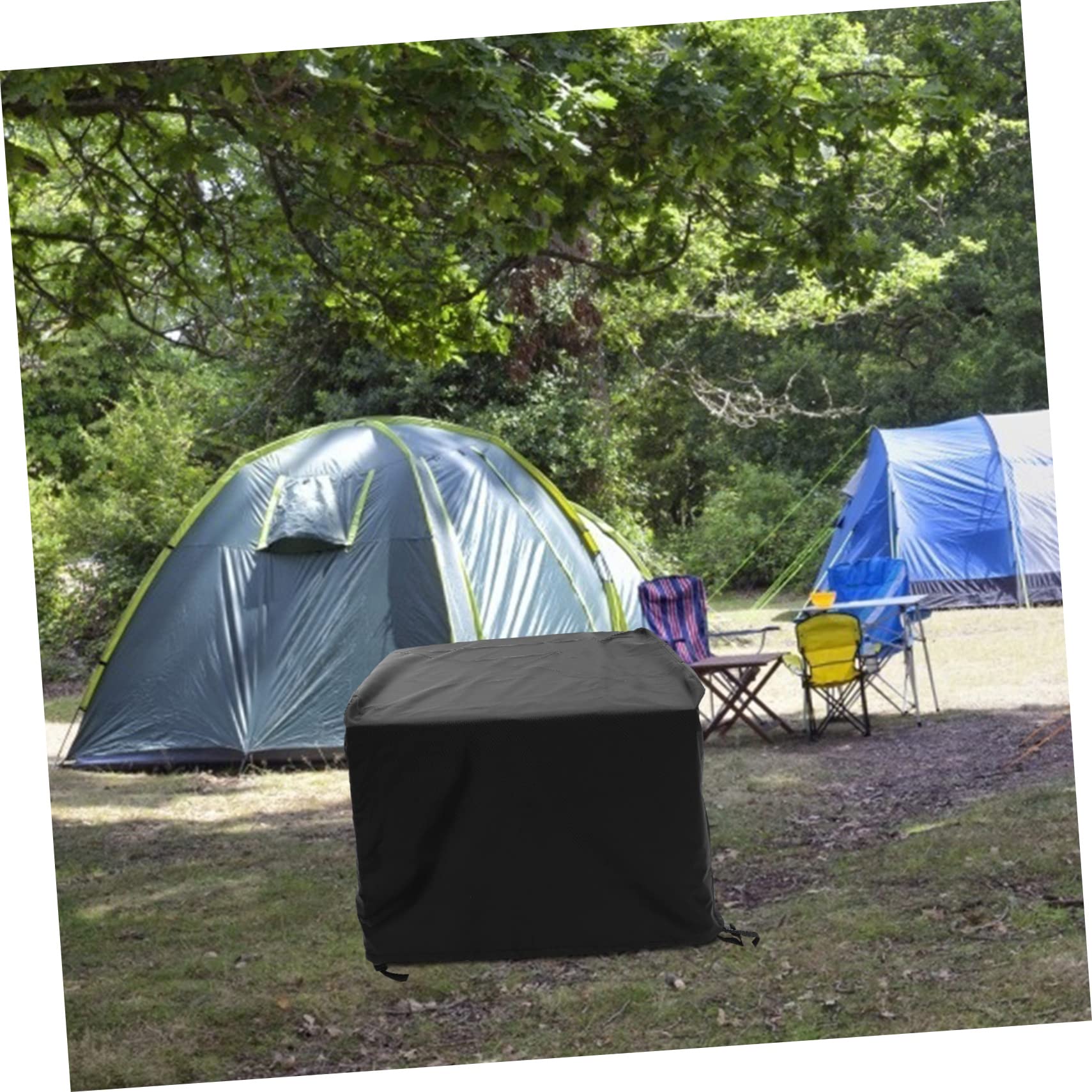 Copertura per Barbecue Nero Oxford Resistente All'acqua e Strappi, Telo Protettivo per Barbecue per Campeggio e Uso Domestico