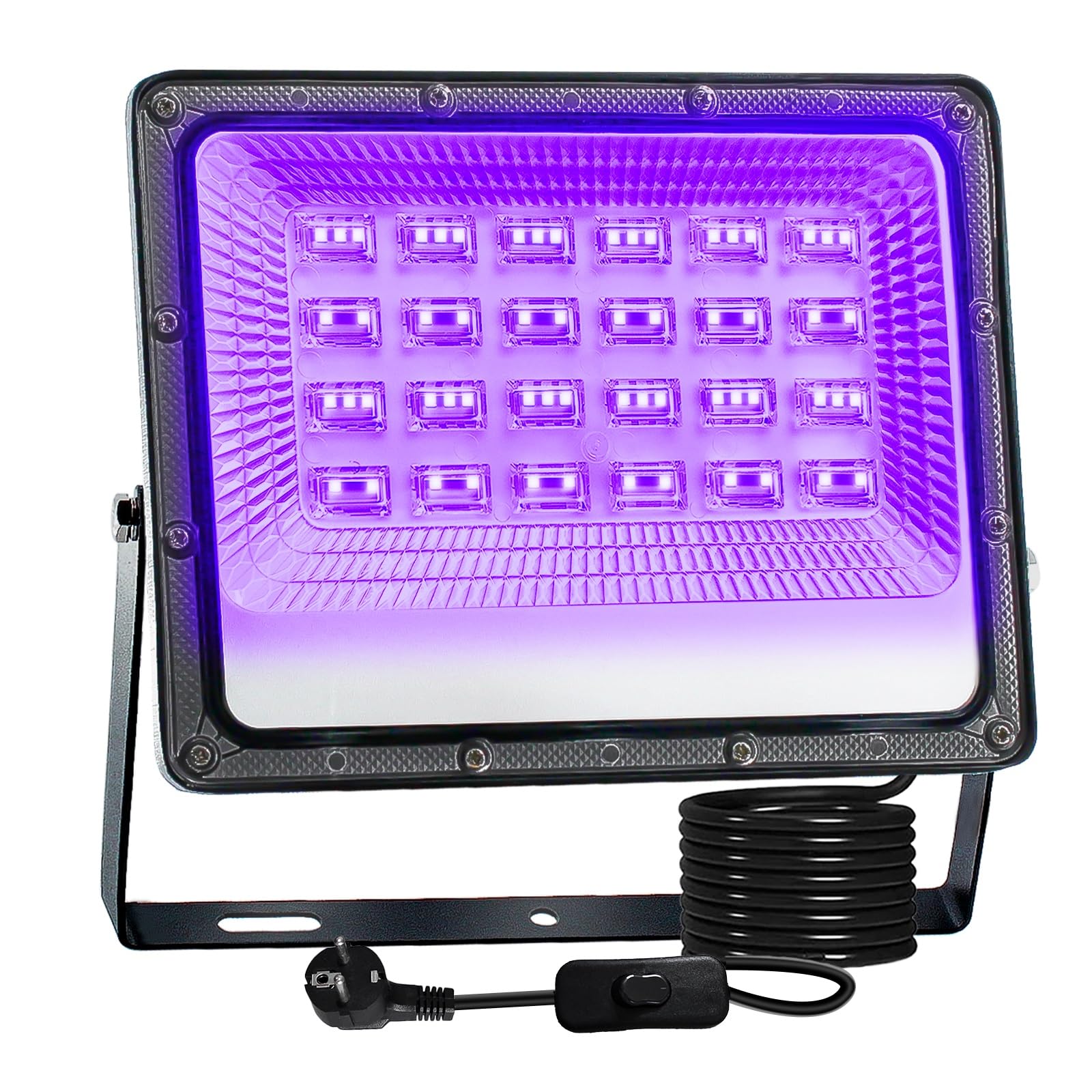 CREATESTAR LED Luce Nera 50W, Faro UV LED IP66 Impermeabile Faretto UV, Lampada per Poster Fluorescente, Halloween, Festa Glow, Discoteca, Acquario, Bar