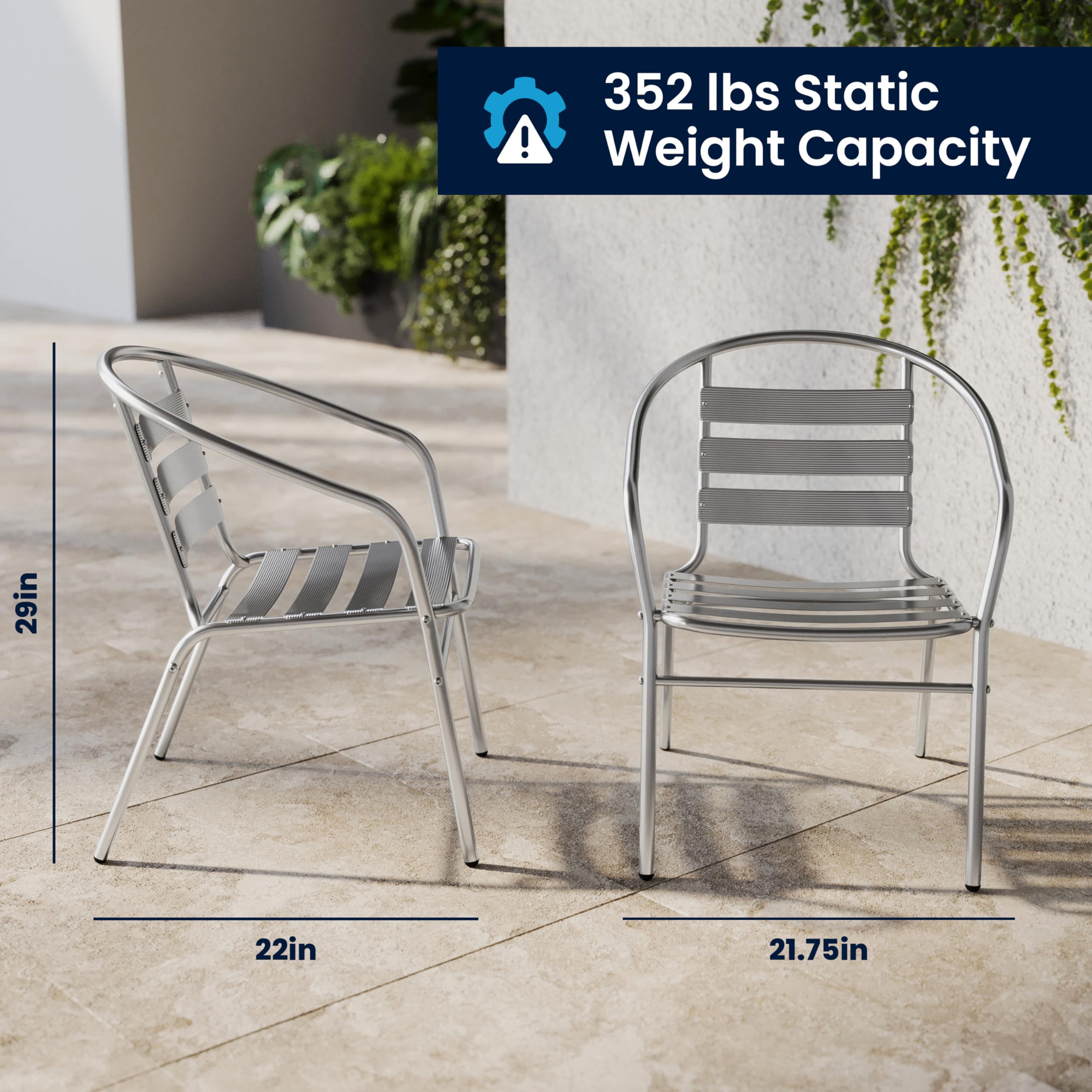 Amazon.com: Flash Furniture Lila Commercial Aluminum Indoor