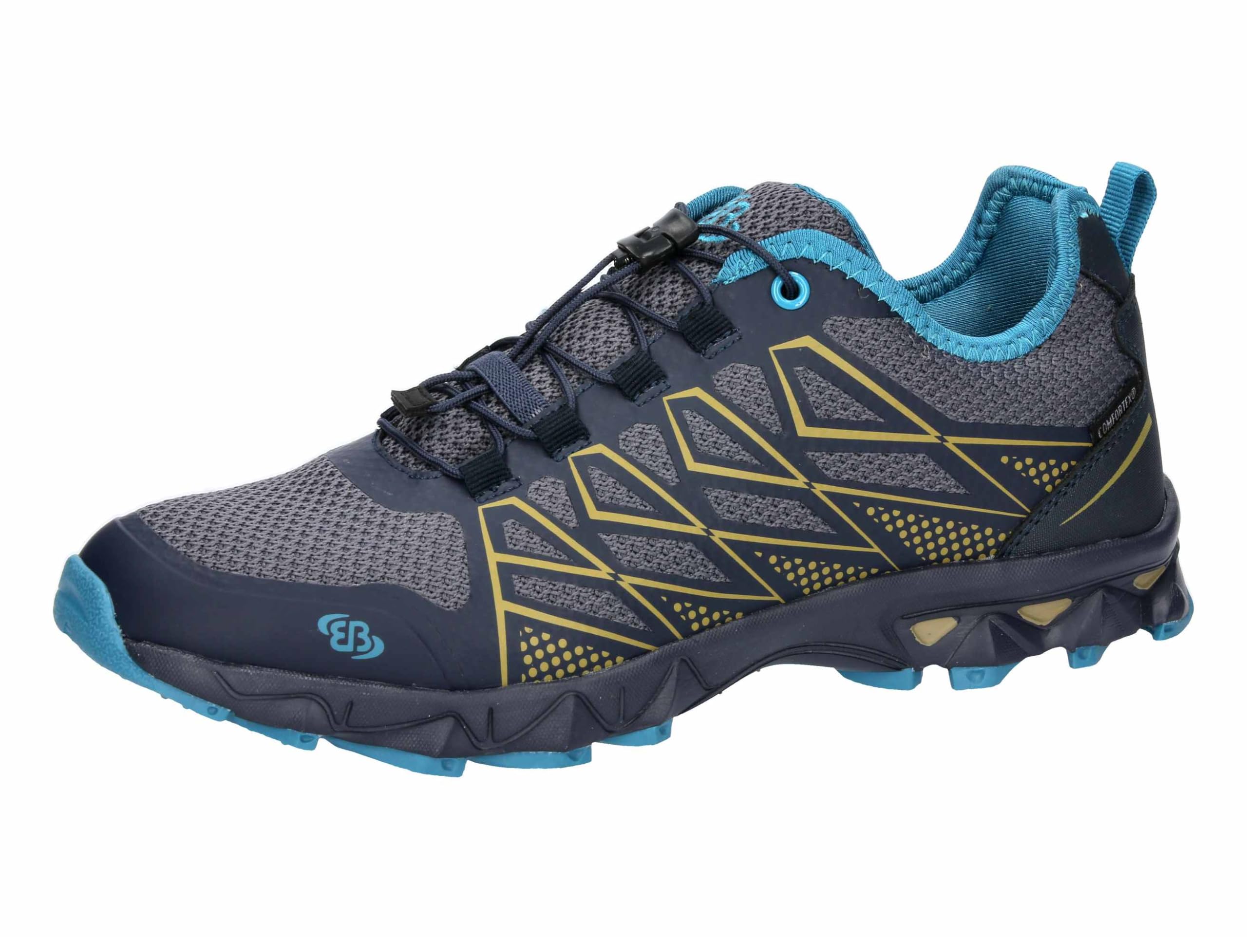 Brütting Unisex Mission Walking Shoes, Navy/Olive/Petrol, 41 EU, Navy Olive Petrol, 8.5 UK
