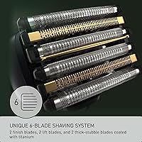 Vista 3 de Panasonic Juego de láminas exteriores y cuchillas interiores de repuesto para afeitadora WES9600P, compatible con ARC6 de 6 cuchillas, ES-LS9A-K