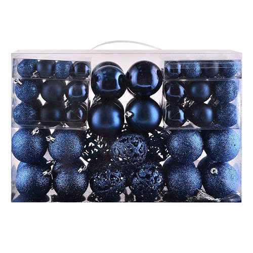 Christmas Balls Tree Ornaments Set, Shatterproof Xmas Decorations Set with