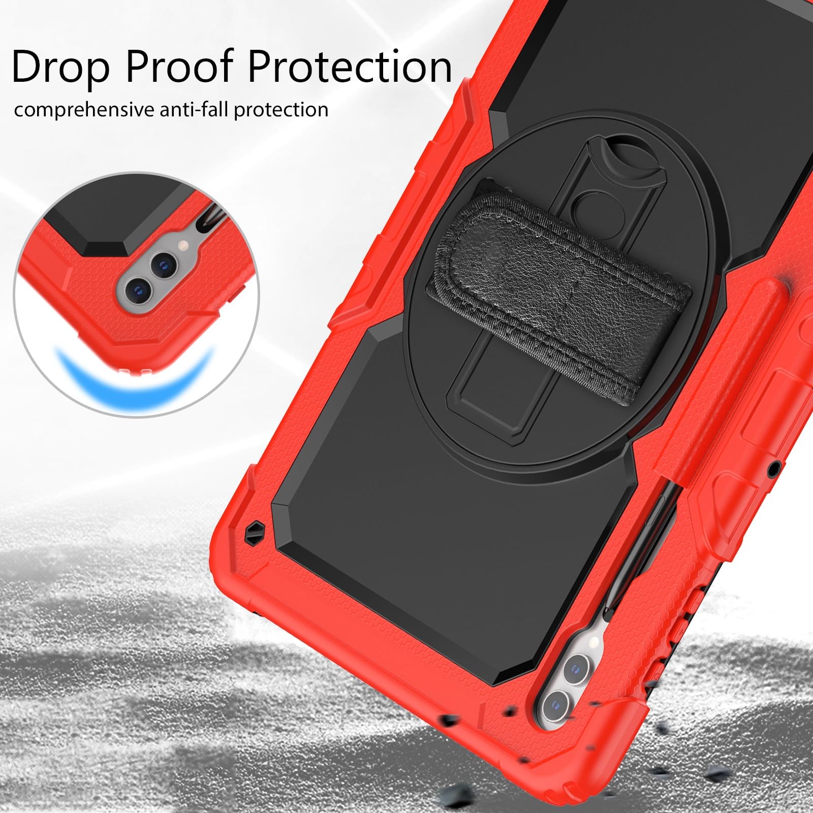 Custodia protettiva per tablet PC compatibile con Samsung Galaxy Tab S9 Ultra 14,6 pollici 2023 (SM-X910/X916B/X918U), custodia protettiva in TPU resistente e antiurto, custodia protettiva W pellicola