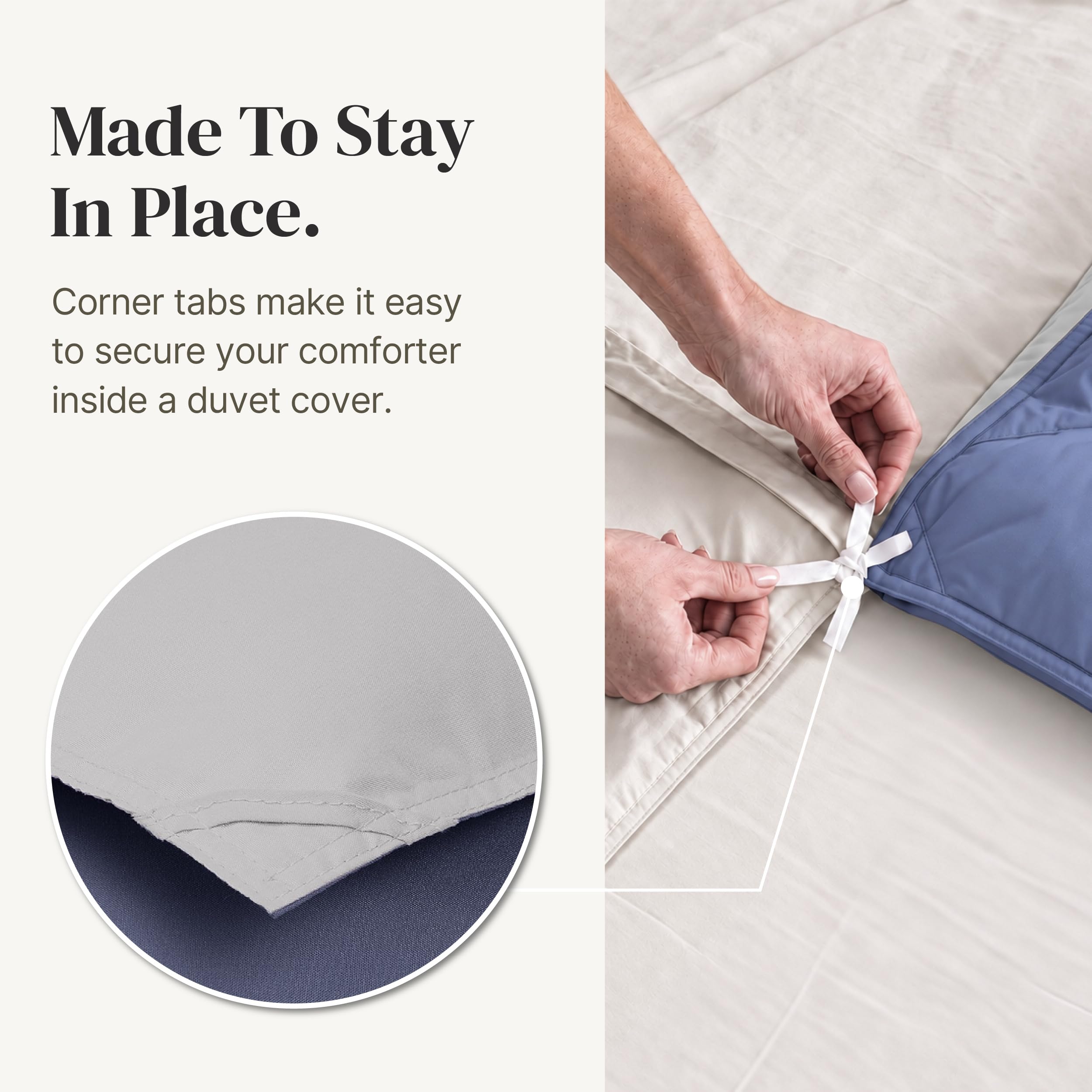 Modern Threads Couette réversible en Duvet Alternatif (Bleu Infinity/Argent, King Size)