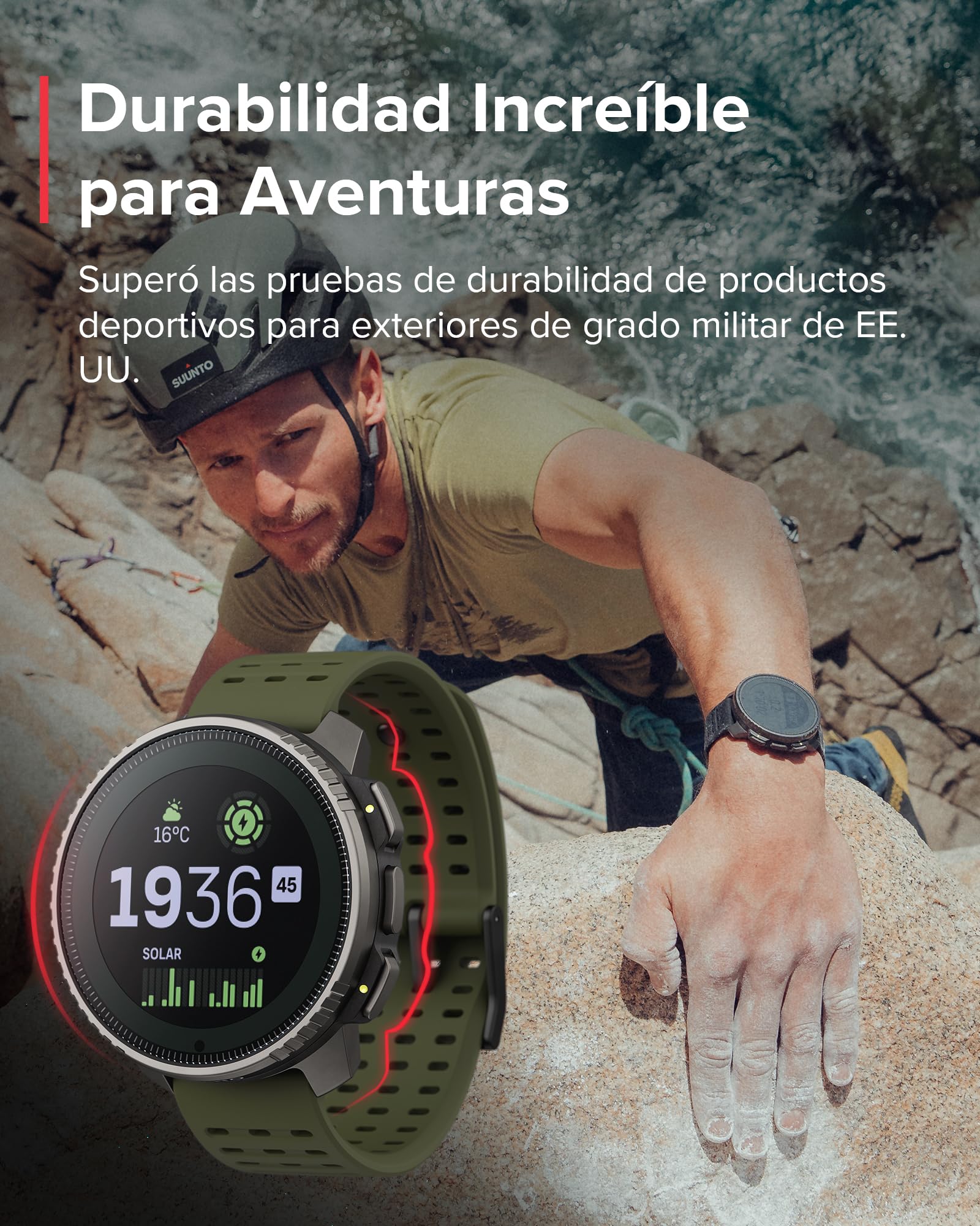 SUUNTO Vertical Reloj Deportivo GPS, Carga Solar con 95+ Modos Deportivos
