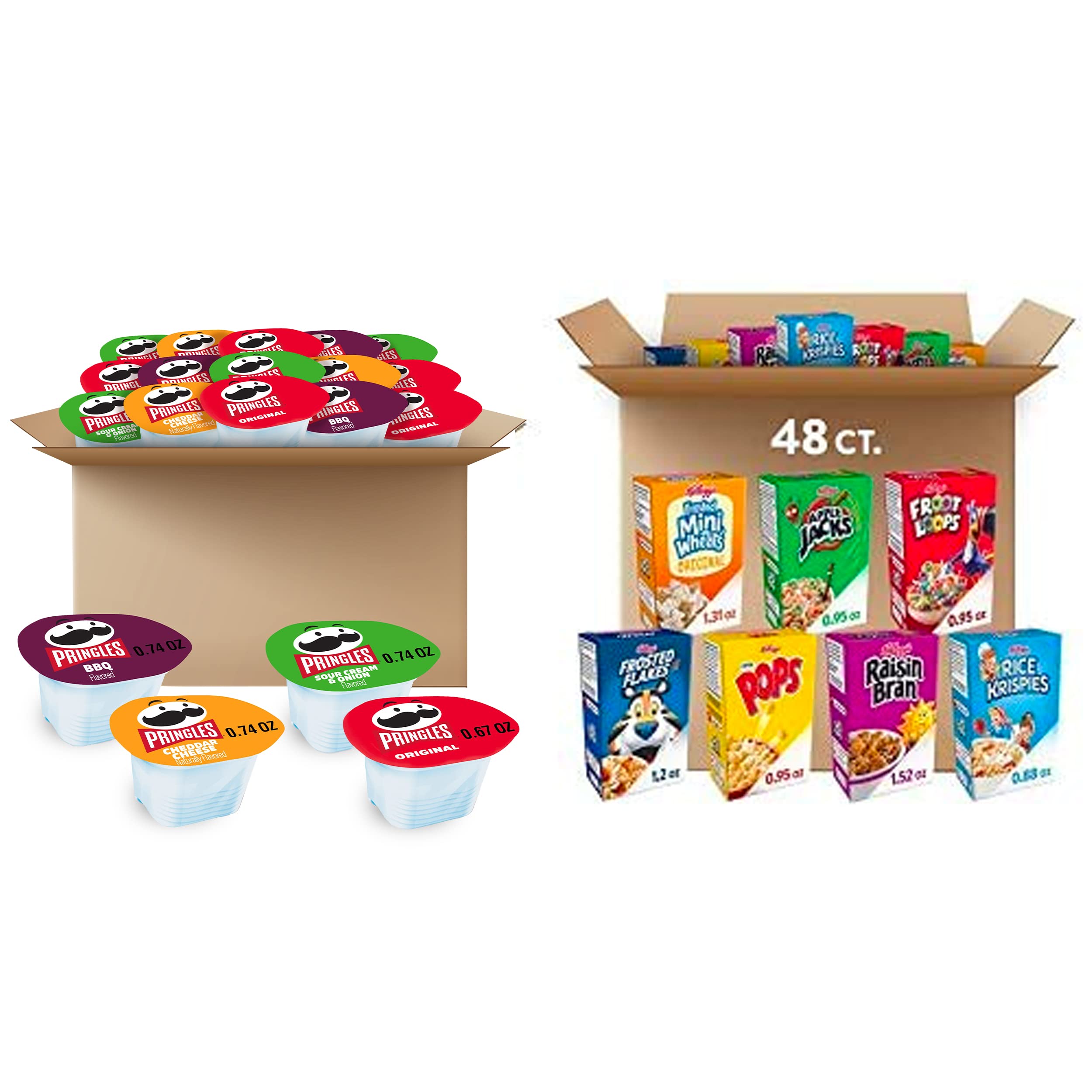 Buy Kellogg's Breakfast Bulk Pack, Pringles Potato Crisps Chips Variety