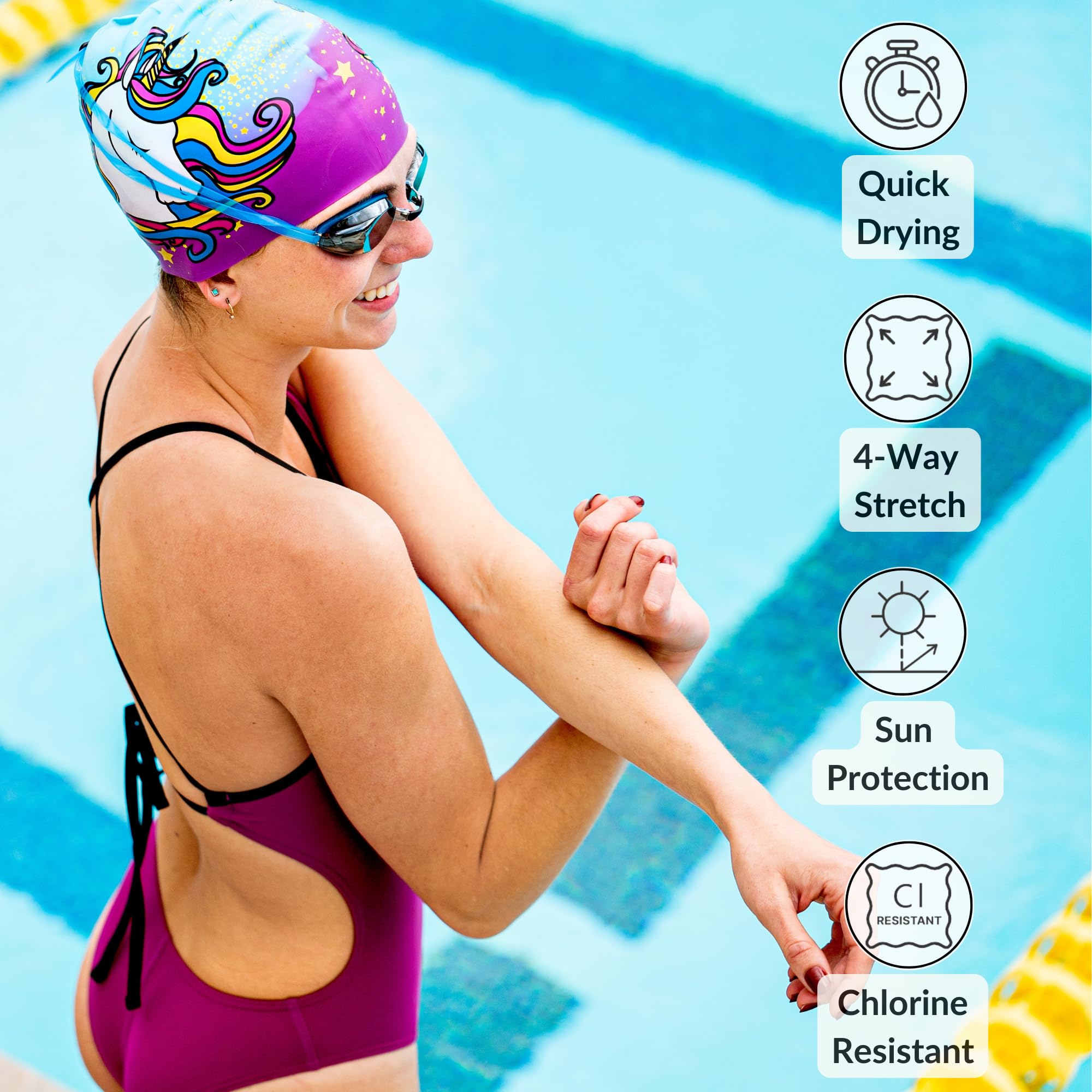 Sporti Costume da Bagno Intero, Viola, 2
