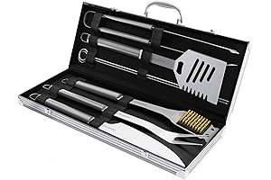 7-Piece Supreme Stainless-Steel BBQ Utensils Set with Case