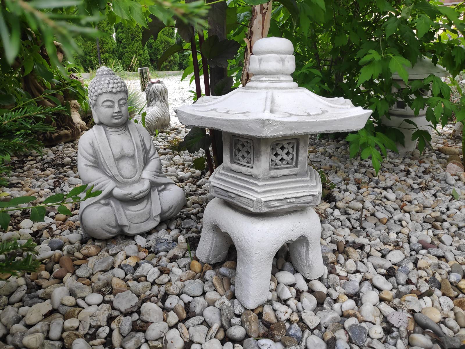 Ornamento da giardino, Pagoda/Lanterna - decorazione in pietra in stile giapponese "Kiyomizu-dera