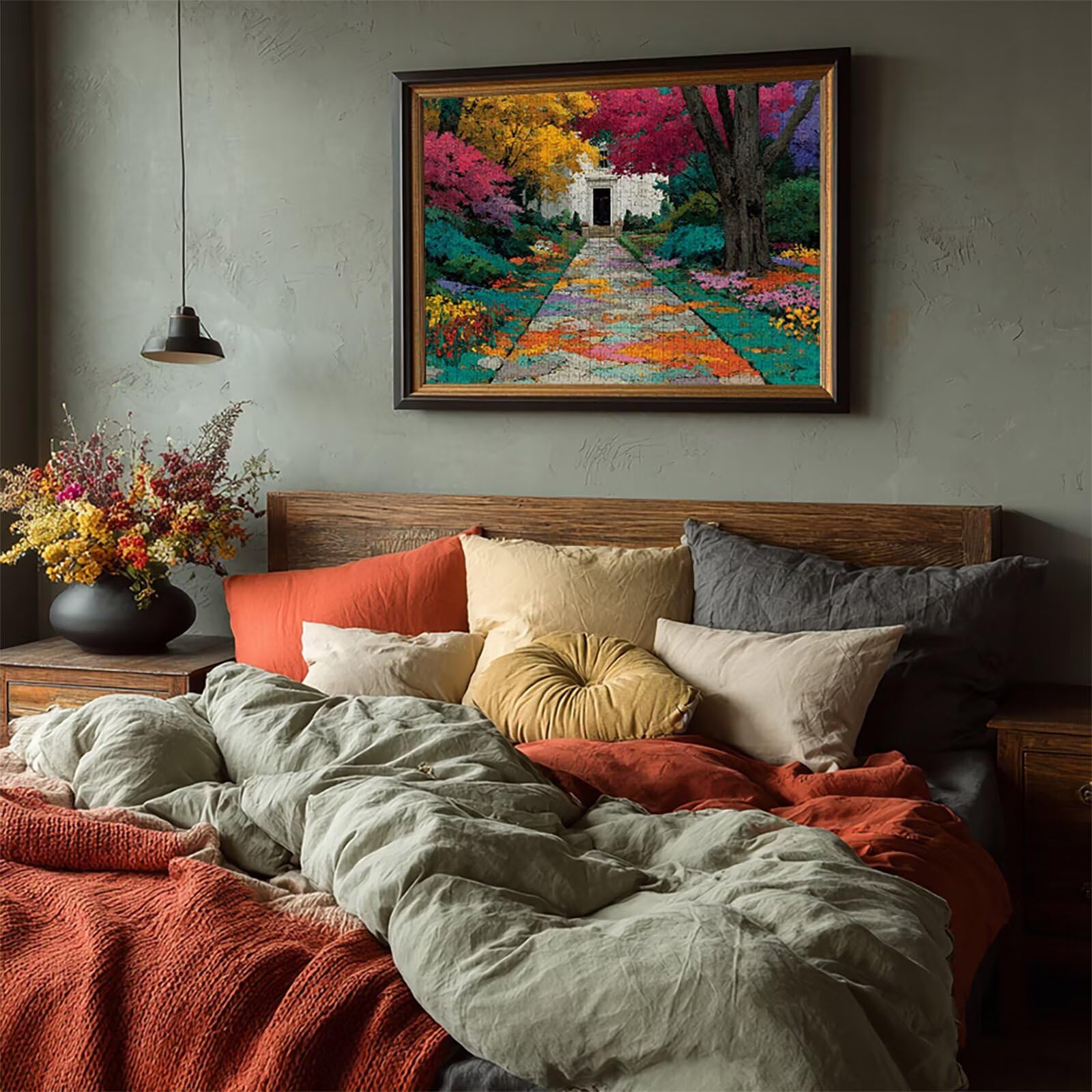 Puzzle 2000 elementów dla dorosłych drzewo, drewniane puzzle, 99 x 71 cm, części ściśle do siebie pasują, dla mężczyzn, kobiet, starszych seniorów, dekompresji, letnia dekoracja ścienna, prezenty