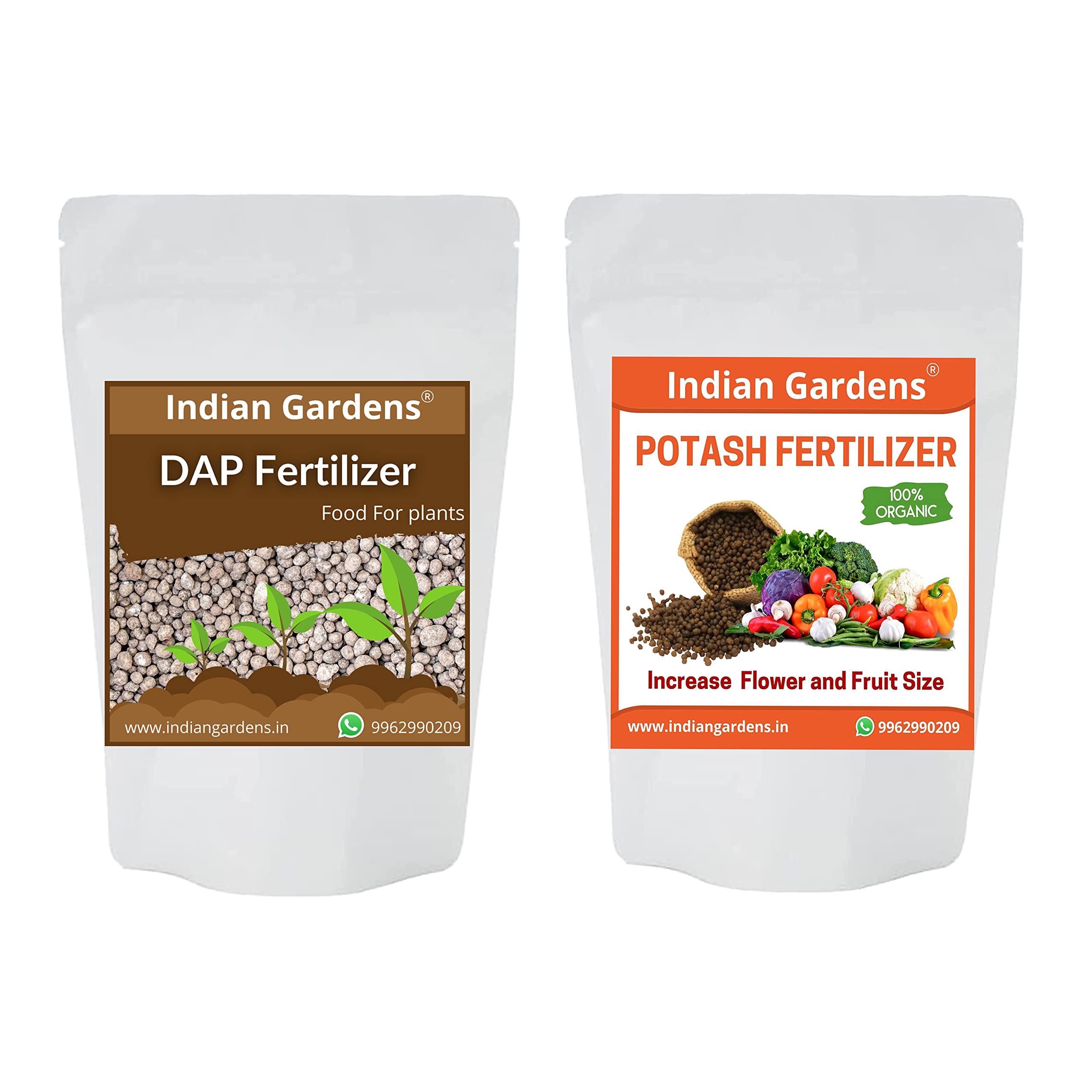 Indian Gardens Organic Dap and Organic Potash Fertilizer for plants - (1 KG Each) (B0BSS24NDB) Amazon Price History, Amazon Price Tracker