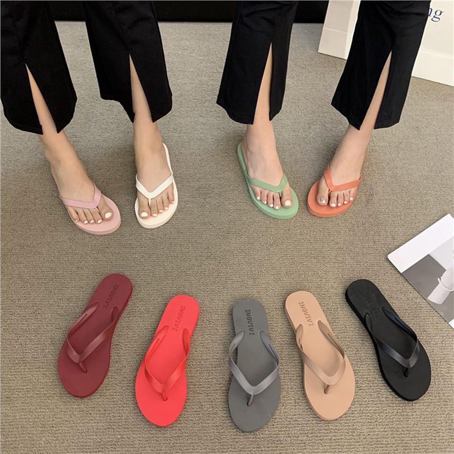 [GUREITOJP] ビーチサンダル ビーサン メンズ ユニセックス スリッパ バススリッパ 洗える デイリー 滑りにくい フラッ