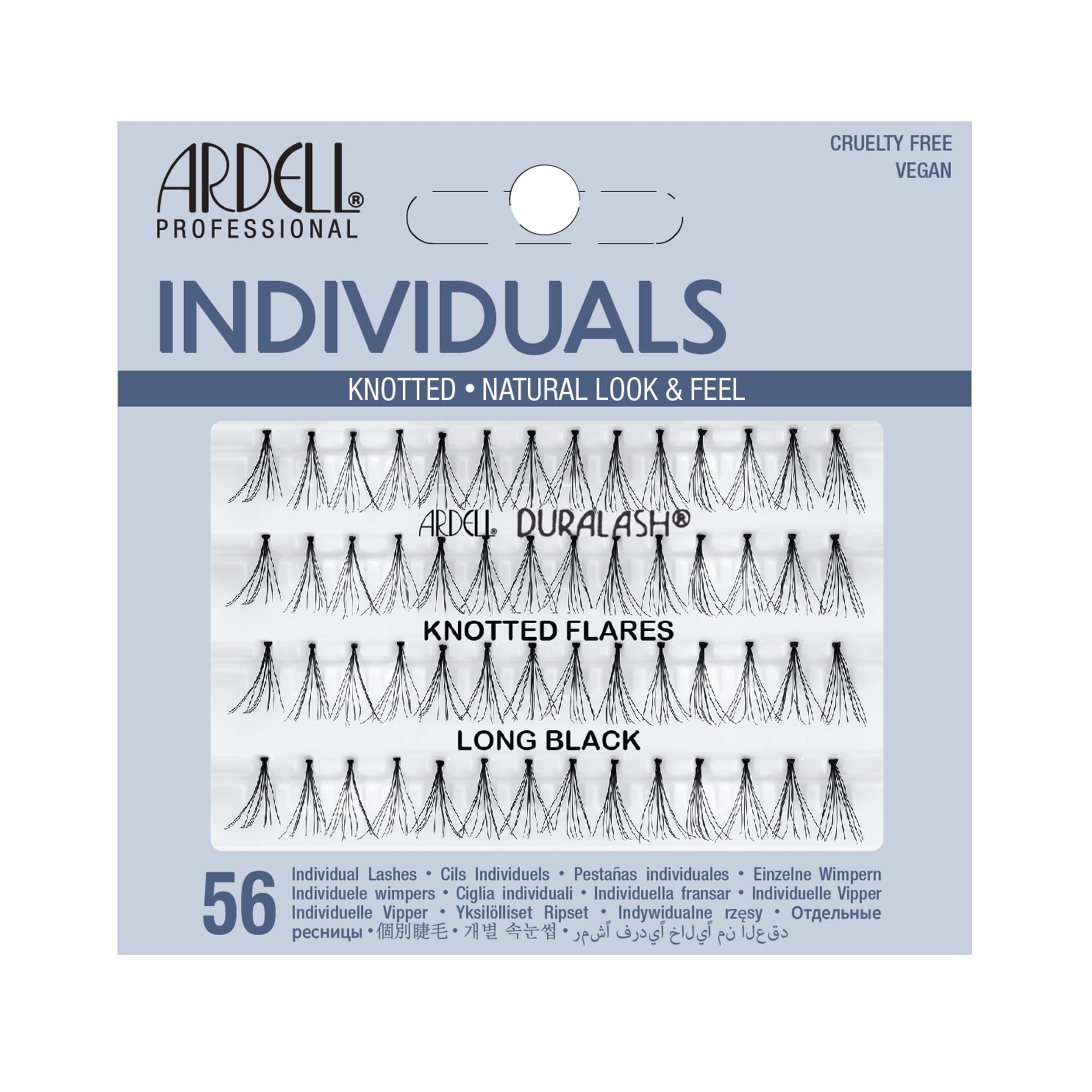 Ardell DuraLash Individual Long Flare Lashes, Black 56 ea