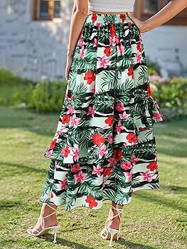 Amazon.com: Ezcosplay Women High Waisted Hawaiian Tropical