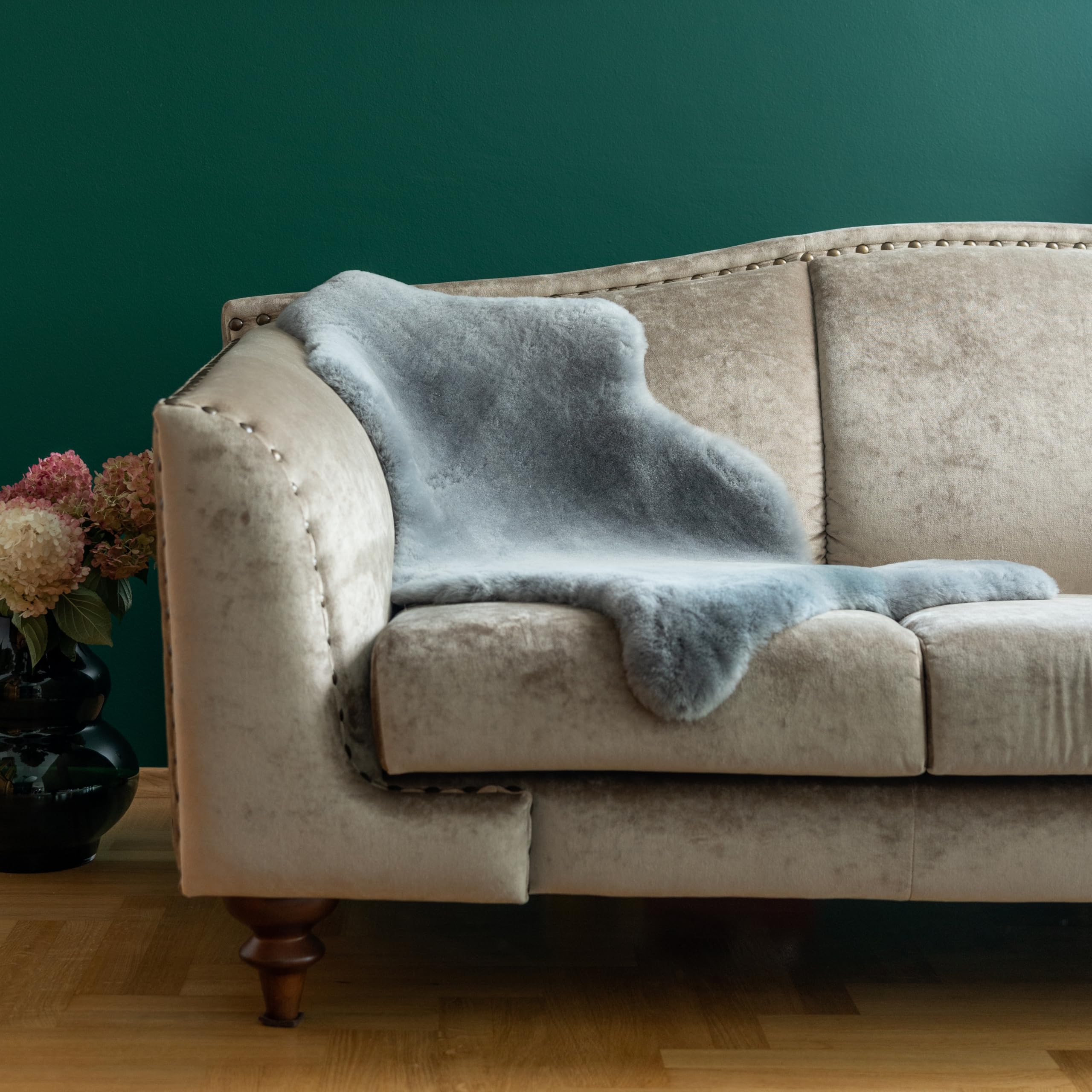 Pelle Pecora Lunga Lana Pelliccia Ecologica Svedese, Pelle D'agnello Con Lana Lunga Naturale - Tappeto O Coperta, Taglie M-XXL Pelliccia Pecora Naturale Tappeto - Foto 5