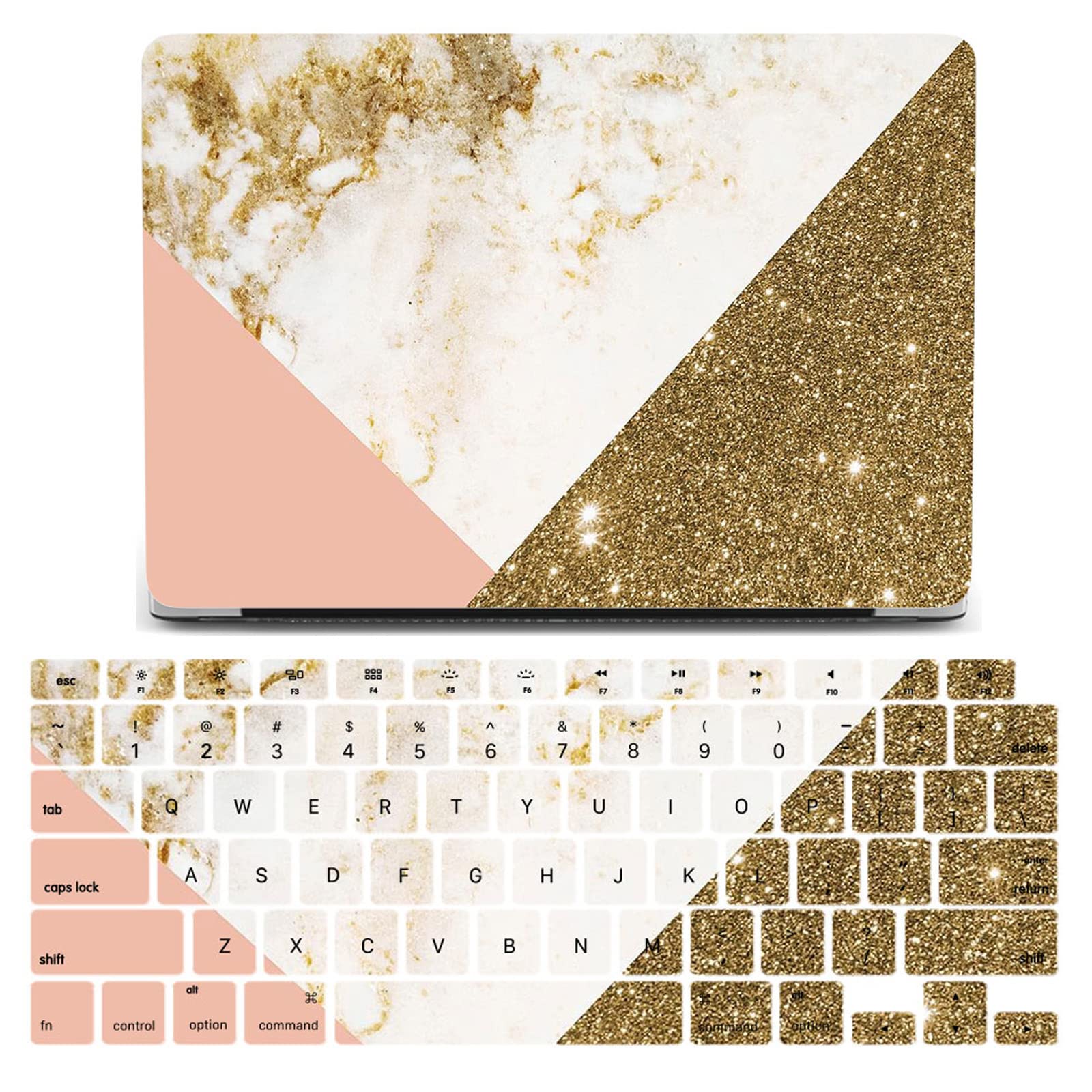 Funda MacBook Pro 14 contra arañazos JZ Marble con tapa teclado 6