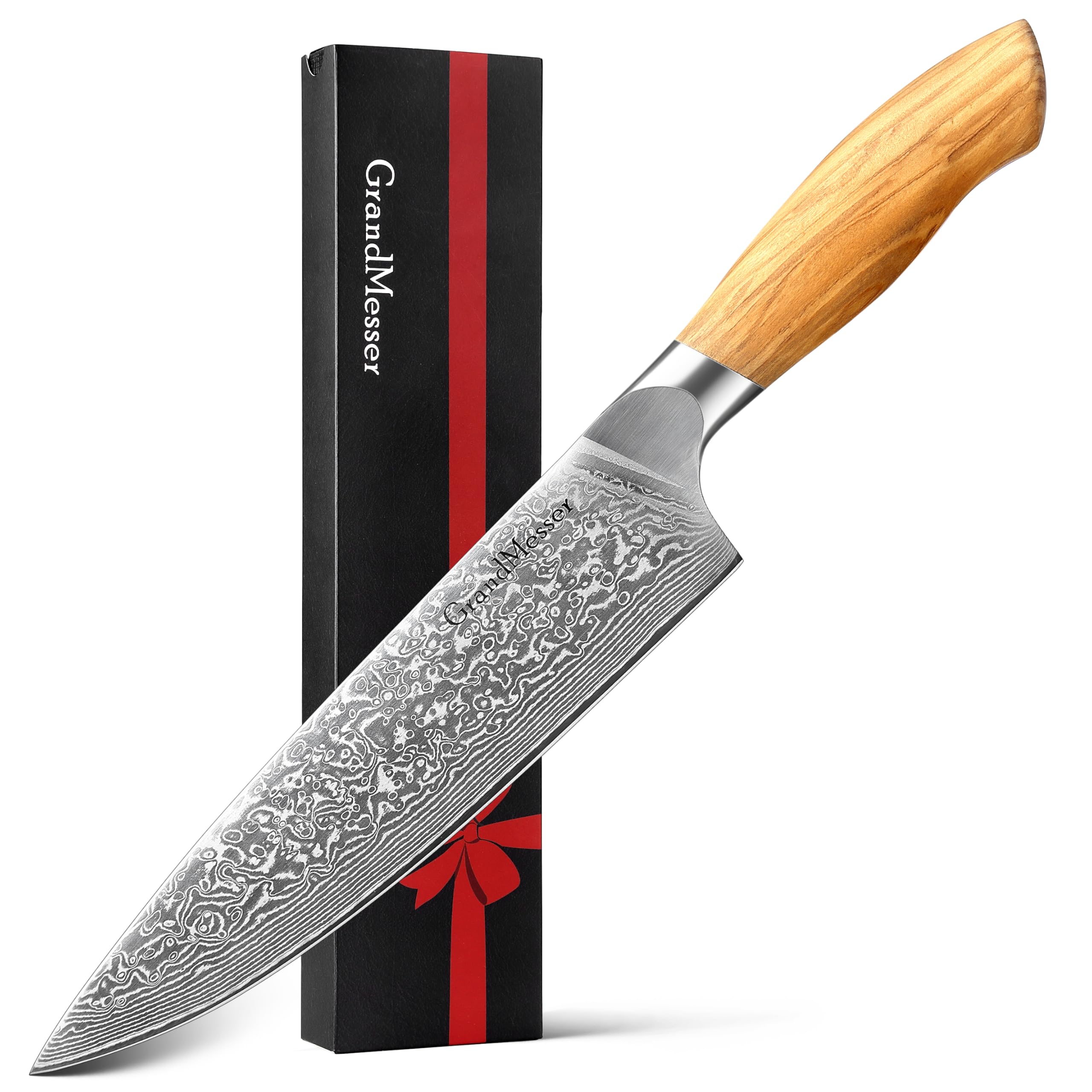 Damascus Chef Knife, 8 Inch Japanese Steel Kitchen Knife