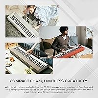 Vista 6 de Casio CT-S1 Casiotone Teclado digital portátil de 61 teclas - Negro