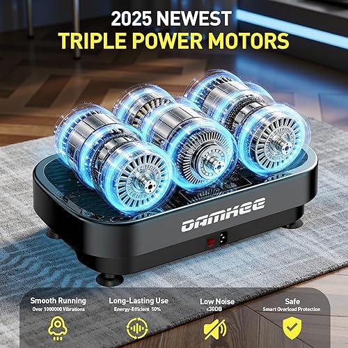 Miniatura 2 de Vibration Plate Exercise Machine, 9 Modes Vibrating Platform for Lymphatic Drainage, 3D Upgraded Vibrated Plates for Weight Loss, Home Full Body