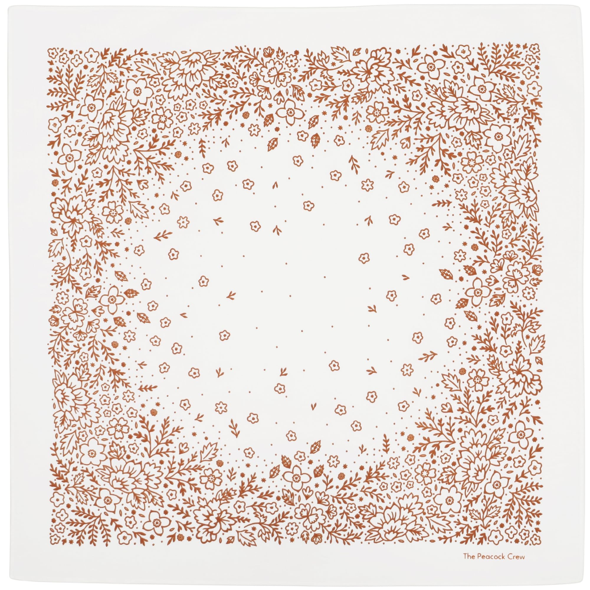 The Peacock Crew Premium Soft Cotton Designer Bandana for Men and Women 22x22 in