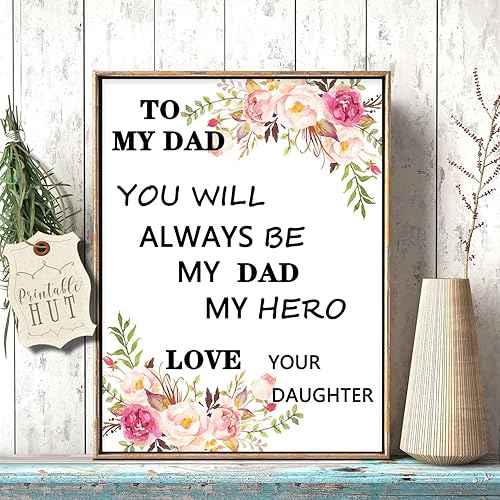 Miniatura 2 de Miairivy Regalos de pintura de diamantes para papá, citas inspiradoras 5D, kit de arte de diamantes 5D, pintura de gemas de 12 x 16 pulgadas, juego