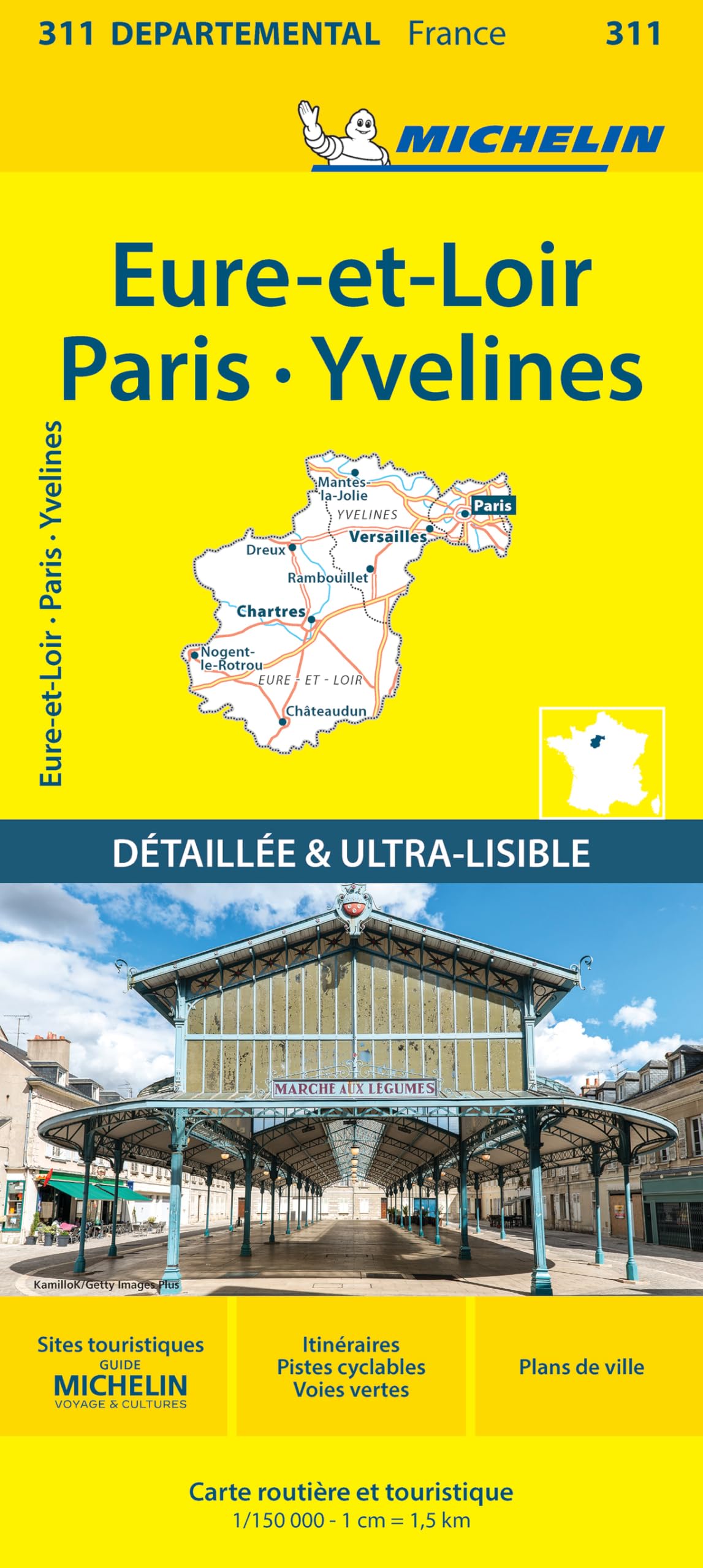 Michelin Carte Carte Départementale Eure-Et-Loir