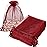 HRX Package 100pcs Organza Bags Burgundy Red, 5x7 inch Mesh Drawstring Gift Bags Jewelry Pouches for Christmas Candy Party Favor