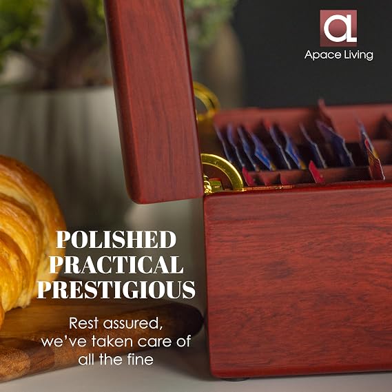 Tea Box - Luxury Wooden Tea Bag Organizer from The Apace Premier Collection